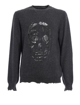 Pullover Skull Punk con piercing