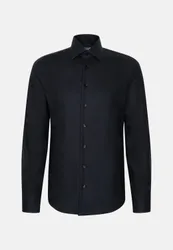 Slim Business Hemd Uni Schwarz 40
