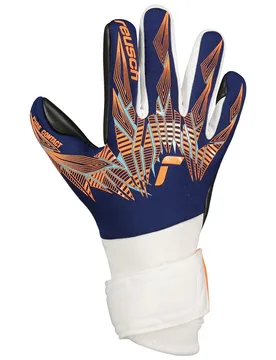 Gants De Gardien De But Pure Contact Silver Premium Blue / Electric Orange / Black 5 unisex - Reusch - FashionsVida