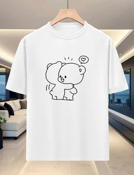 Summer Trend Light Luxury Personalized Men's Printed Round Neck Short Sleeve T-Shirt Cute Animal Cartoon Anime Graphic Tee Tops - Aliexpress - FashionsVida