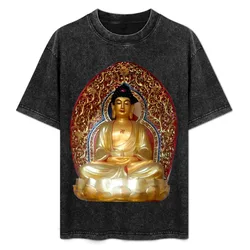 Golden Buddha T-Shirt Plus Size Basic Short Sleeve Top