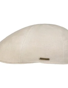 Texas Gavona Linen Flat Cap by - beige - Size: M (56-57 cm) - Stetson - FashionsVida