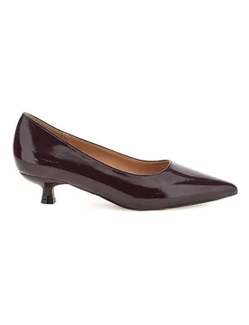 Decollete Bordeaux in Effetto Vernice con Tacco Kitten 9904H18 39 - MON DIEU - FashionsVida