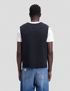 Workwear Relaxed Knit Vest Black Größe M male