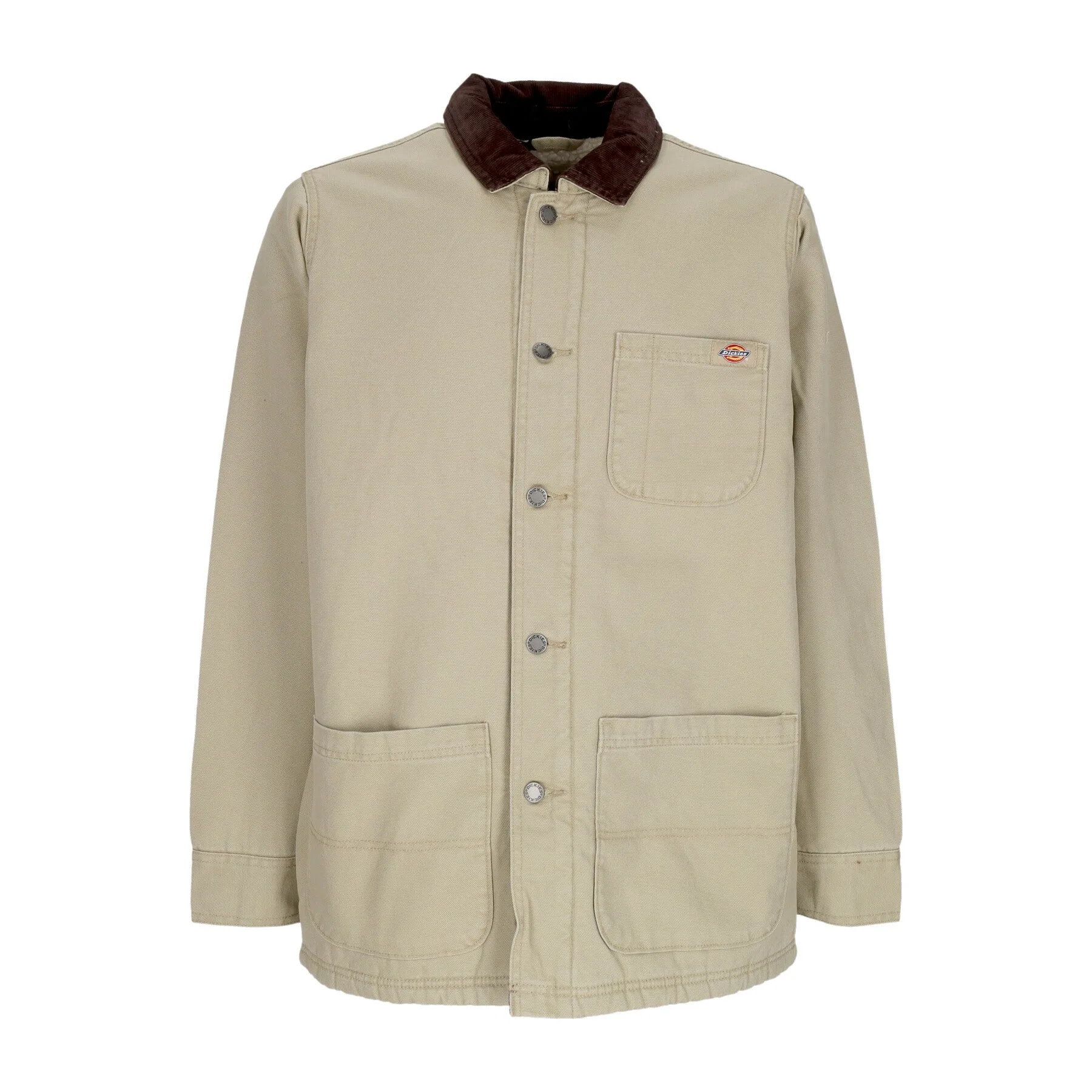 Giacca Workwear Uomo Duck Canvas Chore Coat Stone Washed Desert Sand - Dickies - FashionsVida