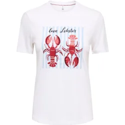 Camiseta de mujer 100% algodón de manga corta y cuello redondo