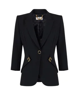 Giacche donna - giacca - nero - Elisabetta Franchi - FashionsVida