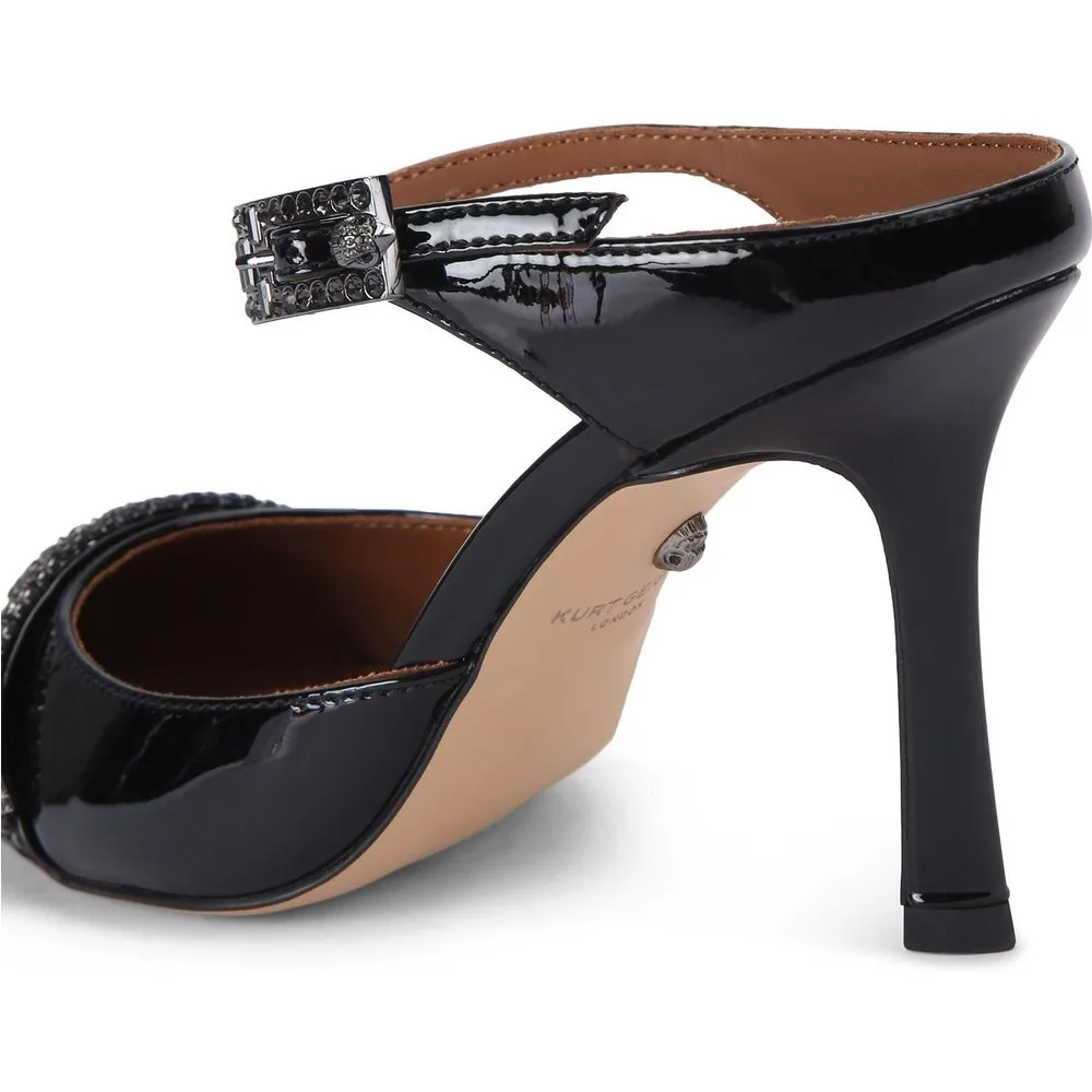 Mules de tacón de mujer de charol con detalle de hebilla - Kurt Geiger - FashionsVida