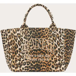 Ganni - Bolso shopping de algodón