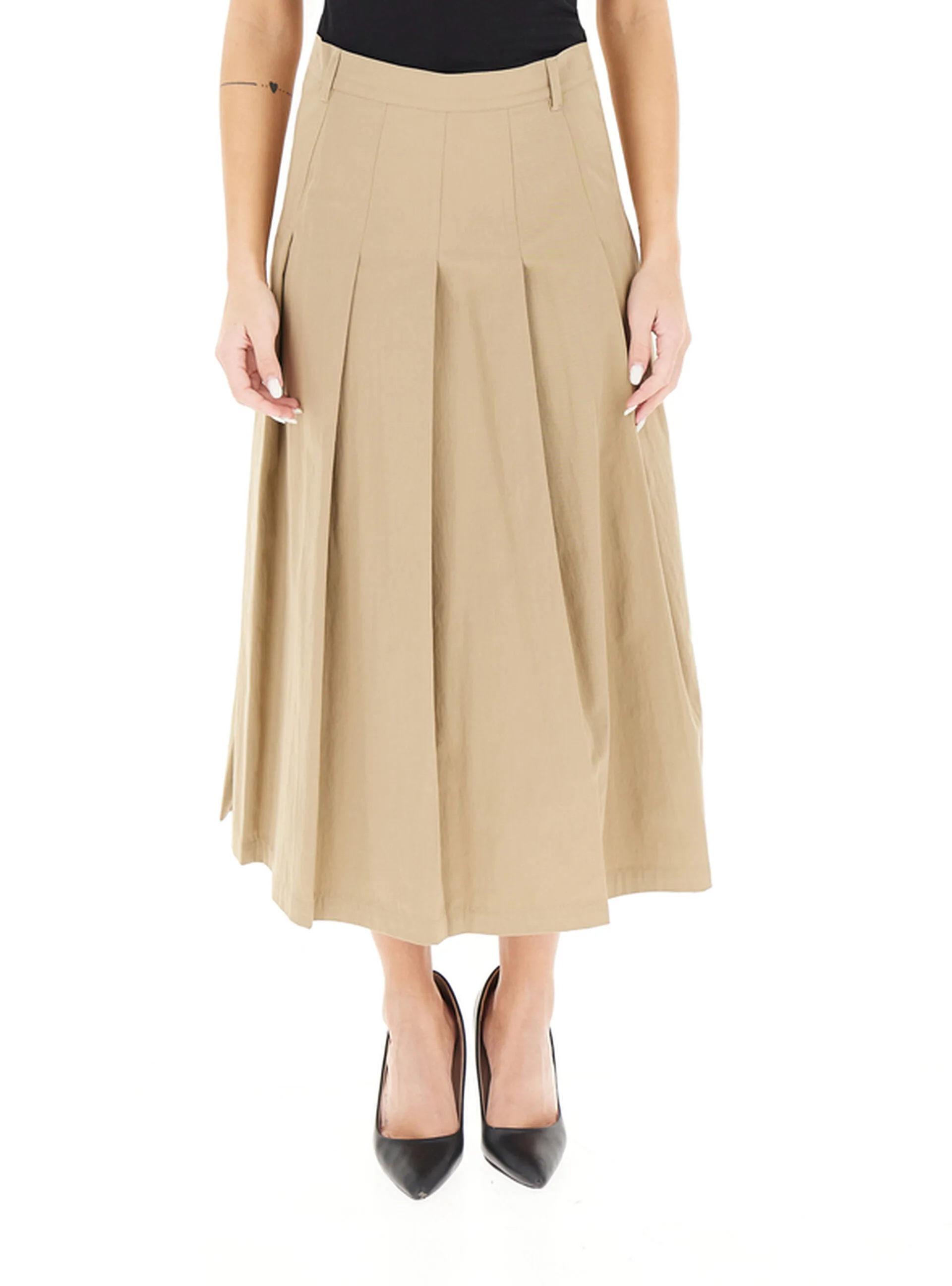 Gonna a pieghe BEIGE 46 - WEEKEND MAX MARA - FashionsVida