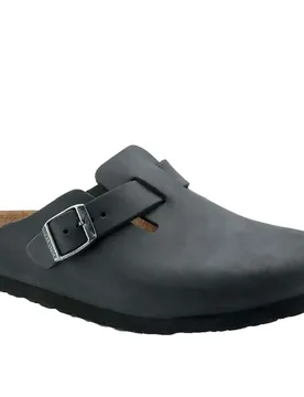 Sabots Boston Oiled Leather Black EU 46 Homme - Birkenstock - FashionsVida