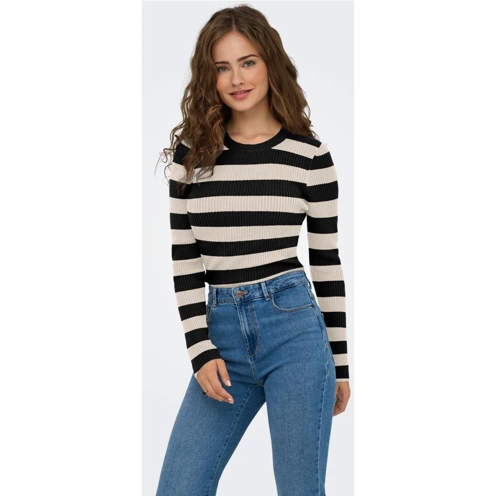 Jersey de mujer de manga larga y cuello redondo - Only - FashionsVida