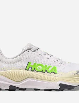 Women's Torrent 4 Trail Shoes in White/Neon Lime, Size 7.5 - HOKA - FashionsVida