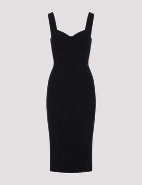 Women's Lingerie-Style Midi Dress in Stretch Polyamide Blend
