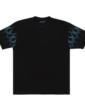 Maglietta Uomo Racing Flames Tee Black