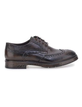 Stringate nere in vera pelle con lavorazione brogue 1268 42