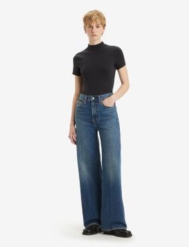 Para mujer. A6081-0012 Jeans Ribcage Wide Leg (25/32), Casual, Algodón, Denim