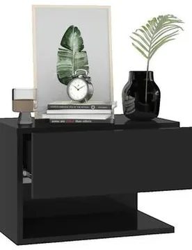Table De Chevet Murale Noir Bois D'Ingénierie Einheitsgrösse - vidaXL - FashionsVida