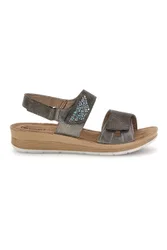 Sandali grigi con plantare anatomico 66 FC 35