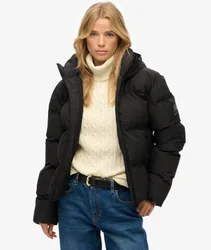 Superdry Damen Kastige City Steppjacke Black - Größe: 44
