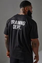 Mens Training Dept Oversized T-Shirt - Black Cotton - Size 5xl