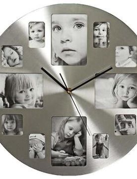 Uhren Horloge Clwa003ph40 Circulaire Argenté Avec Cadre Photo Einheitsgrösse