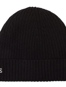 Rippstrick-Mütze - Mütze-Beanie - schwarz - Unisex - Size: OSFA - Lacoste - FashionsVida