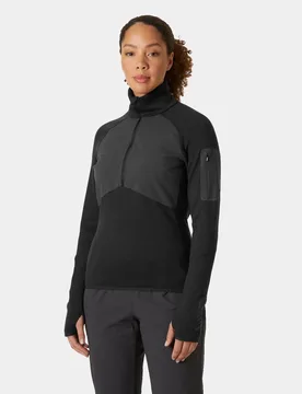 Women’s LIFA® Merino Wool Midlayer Half Zip Black L - Black - Female - Helly Hansen - FashionsVida