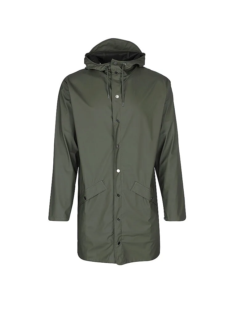 Parka - Giacca antipioggia verde L - Rains - FashionsVida