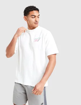 Neon Back Hit T-Shirt - Herren, Weiss - male - Size: M - New Balance - FashionsVida