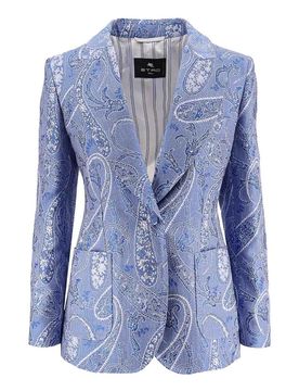 Etro Blazer Monopetto In Misto Seta