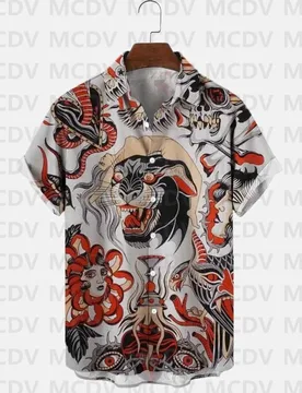 Men's Vintage Sailor Print Casual Breathable Short Sleeve Hawaiian Shirt 3D Printed Men's Button Shirt Hawaiian Shirts - Aliexpress - FashionsVida