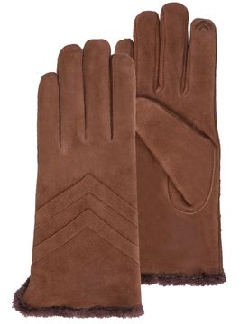 Gants tactiles cuir velours Cognac cognac 6.5