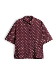 Hemdbluse FARISE POLKADOT dunkelrot 38 damen