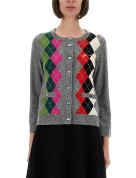 GANNI Checked Cardigan