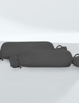 Feinjersey-Nackenrollenbezug Doppelpack titanium, 2x 15x40 cm