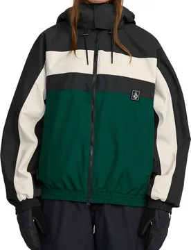 Wasserfeste und atmungsaktive Jacke für Snowboarder DLM Jacket Black Green für Herren aus Leder Größe L Grün - Volcom - FashionsVida