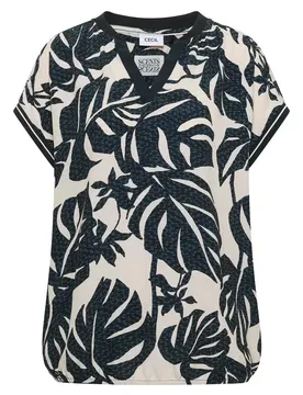 XL TOS AOP Mix Blouse female