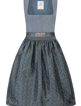 Dirndl Aurelia (rauchblau, Gr. 44) von Heimatgwand für Damen, Mieder: 100% Polyester, Rock: 39% Baumwolle, 61% Polyester - Stockerpoint - FashionsVida