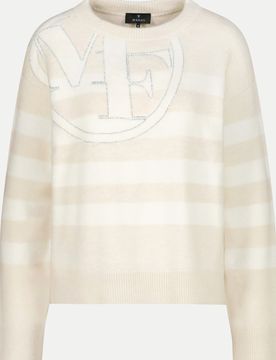 Pullover mit Streifenmuster Beige 44