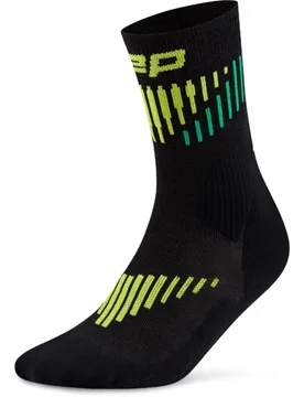 Socken Damen Core Run Merino mid, schwarz/lime 34_37 - Cep - FashionsVida