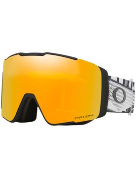 Skibrille mit 2 Bildschirmen Line Miner Pro L Black Forge Prizm 24K & Prizm Sage Gold Weiß