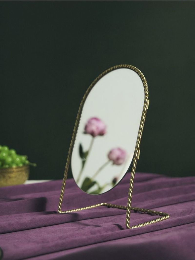 Specchio con cornice dorata - oro
