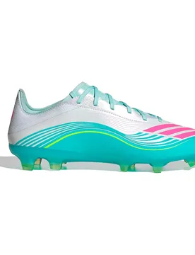 Chaussures De Football F50 Messi Pro Fg Ftwr White / Lucid Pink / Flash Aqua EU 42 2/3 - Adidas - FashionsVida