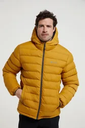 Seasons Mens Fur Lined Padded Jacket - Yellow - Yellow - Size: 3XL