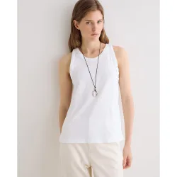 Top de mujer sin mangas con escote redondo