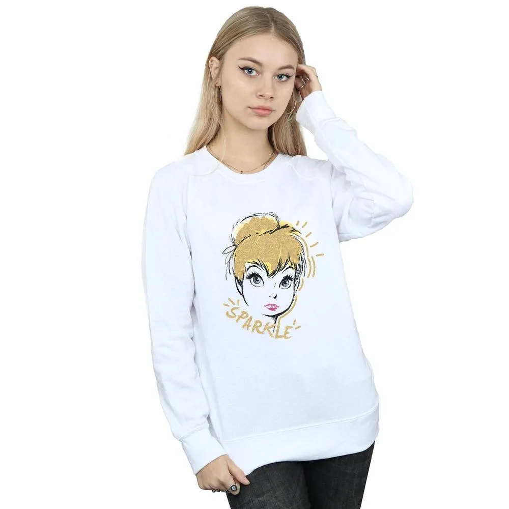 Tinkerbell Sparkle Sweatshirt - White - Size: S - Disney - FashionsVida