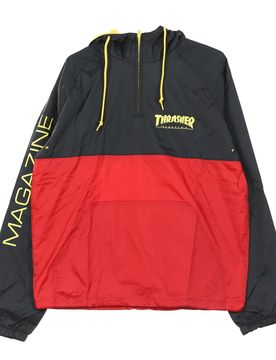 Giacca a Vento Infilabile Uomo Mag Logo Black/red