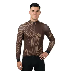 Maglia A Maniche Lunghe Gregarius Hybrid Dolomites Coffee Brown