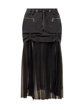 Chiffon Insert Mini Skirt